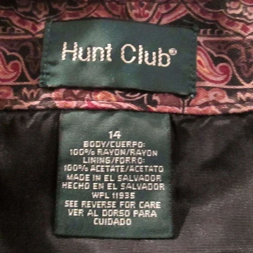NWT Hunt Club Boho Print Multi Color Wrap Skirt 14 - Picture 5 of 6
